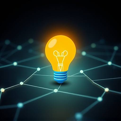 Branding Icon showing a lightbulb and connecting lines