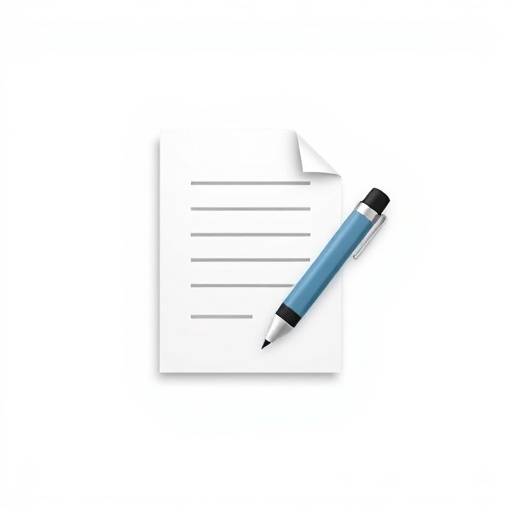 Content Creation Icon showing a pen and paper